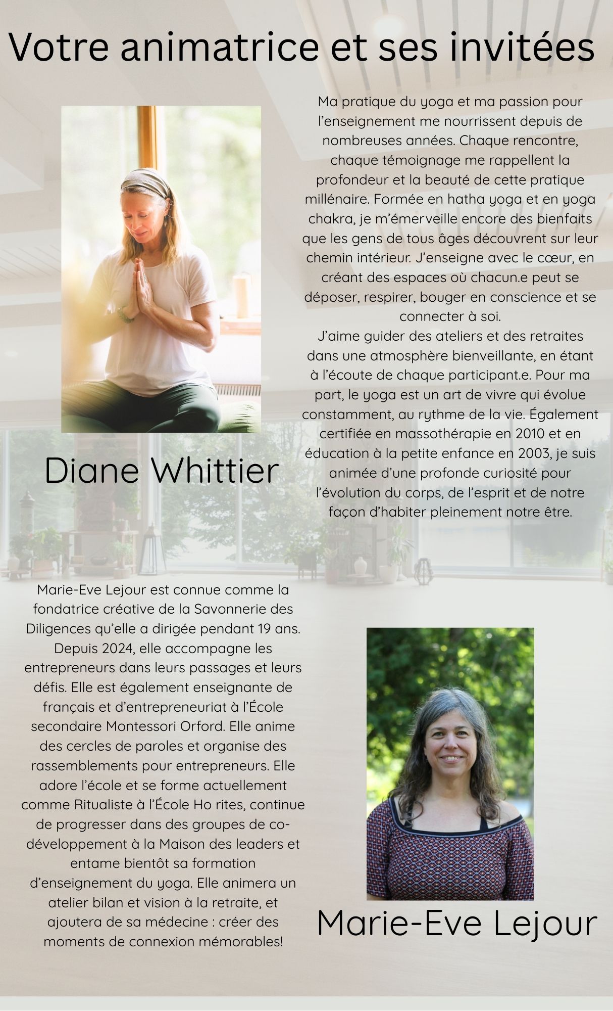 Description de l'atelier de yoga au Studio Eden